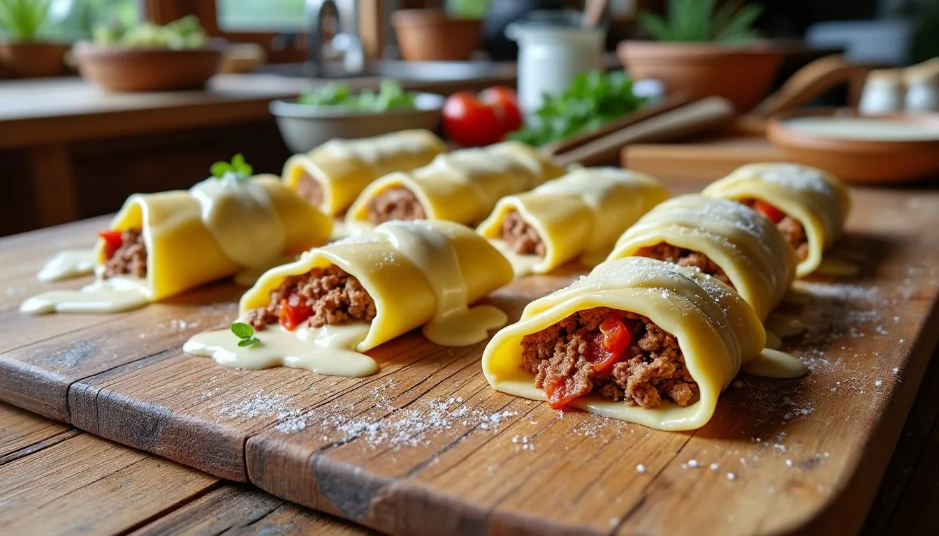 descubre cómo preparar canelones de carne con la receta tradicional de la abuela. paso a paso sencillo, sabores auténticos y secretos para triunfar con este clásico.