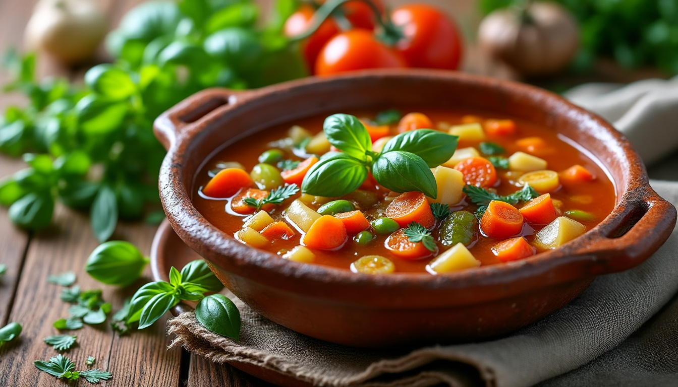 descubre cómo preparar una auténtica sopa minestrone italiana paso a paso, con ingredientes frescos y consejos para lograr el sabor tradicional en casa.