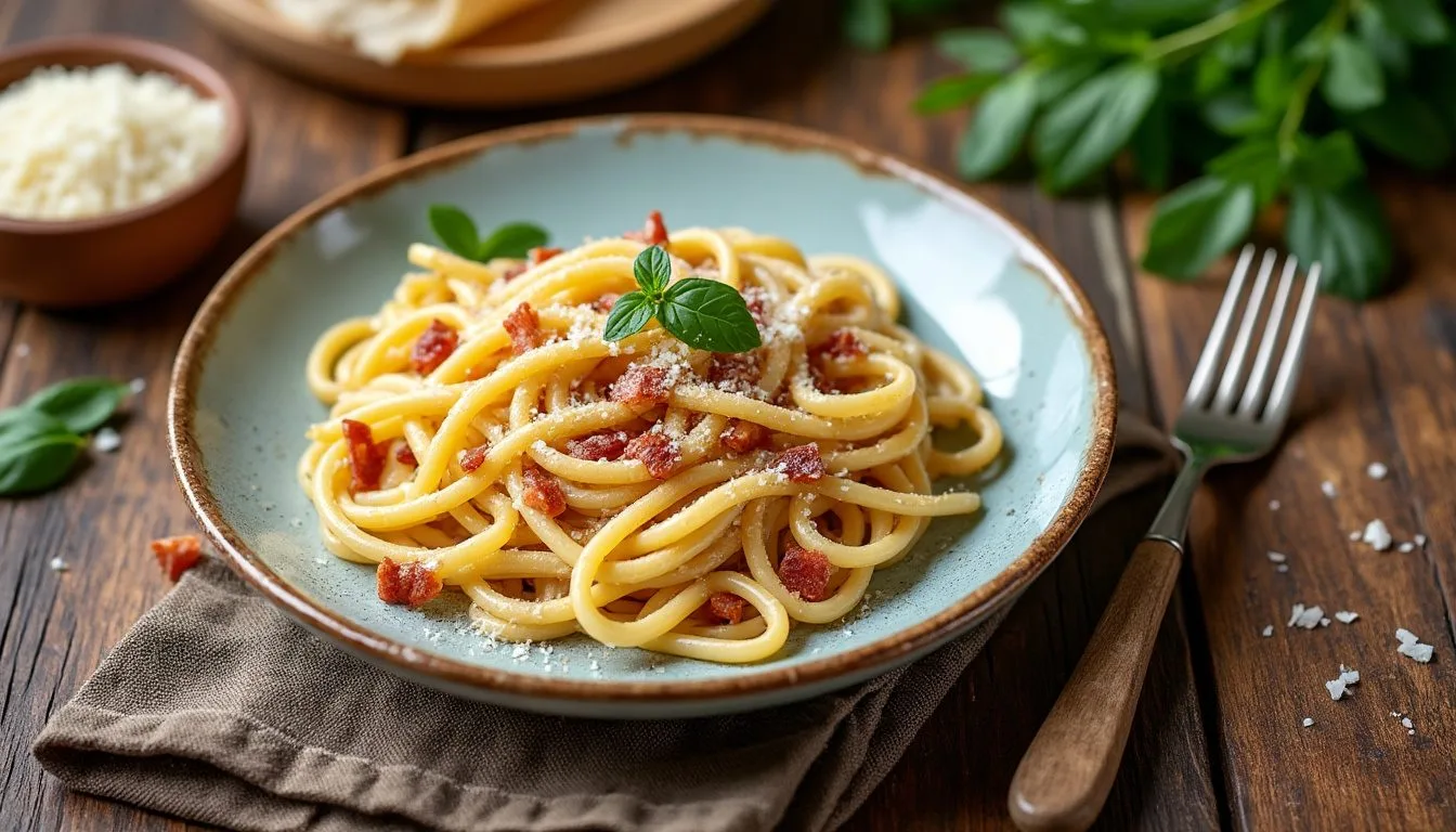 descubre cómo preparar la auténtica receta carbonara original para 2 personas, perfecta para sorprender en una cena romántica con sabor italiano y sencillez.