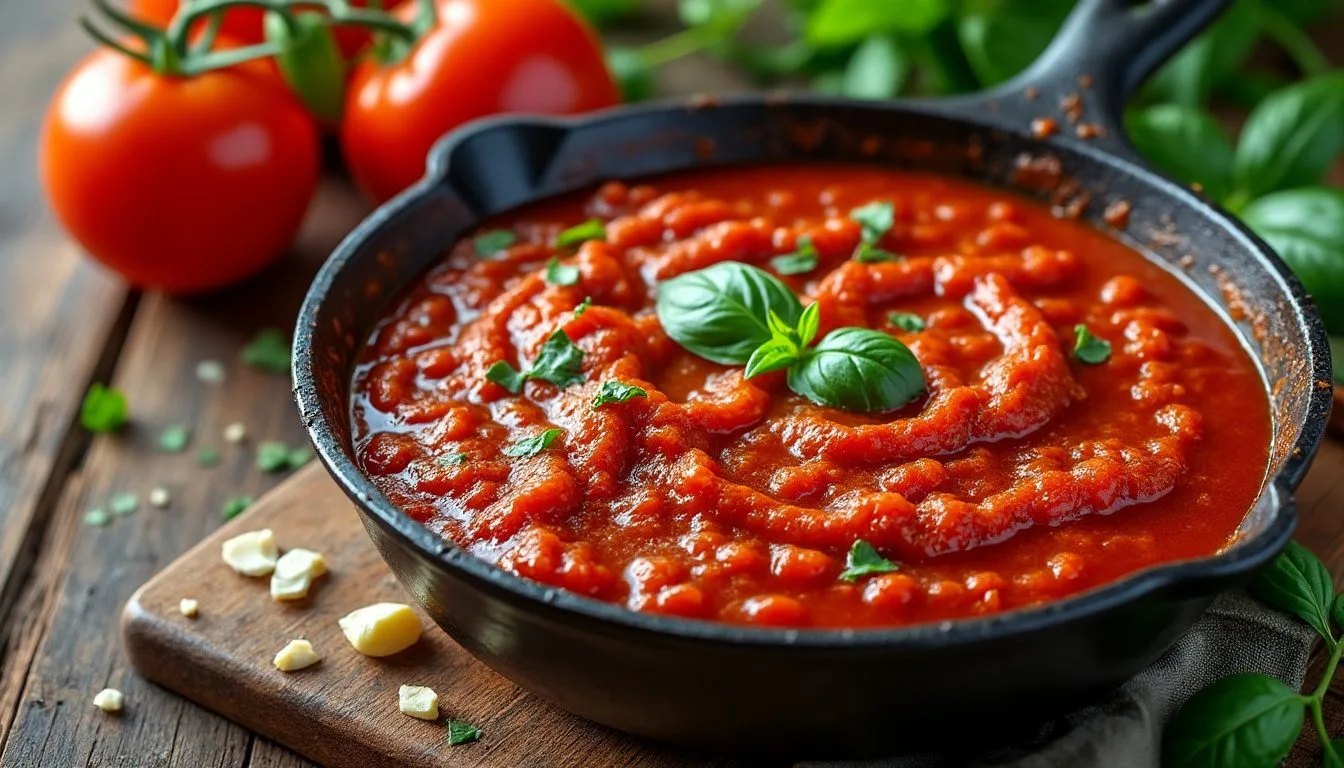descubre cómo preparar una auténtica salsa de tomate para pizzas al estilo italiano. sigue nuestra receta fácil y consigue el sabor tradicional que hará que tus pizzas sean irresistibles.