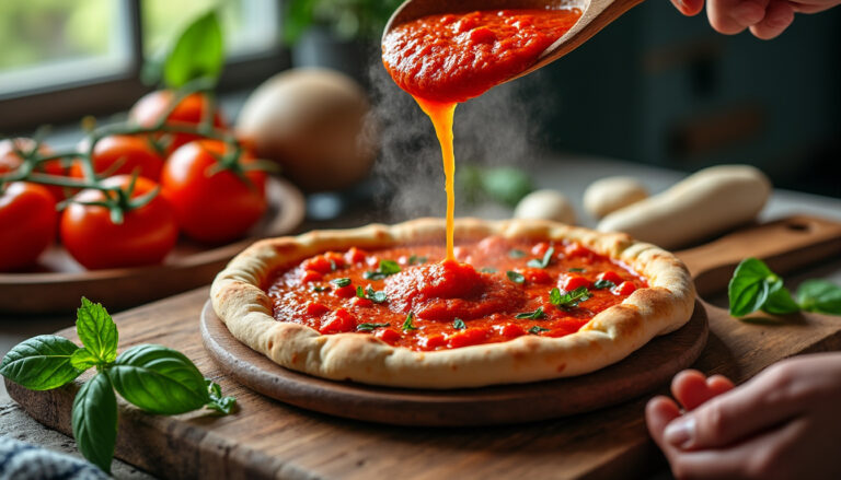 descubre cómo preparar una auténtica salsa de tomate para pizzas al estilo italiano. sigue nuestra receta fácil y logra el sabor tradicional en tus pizzas caseras.