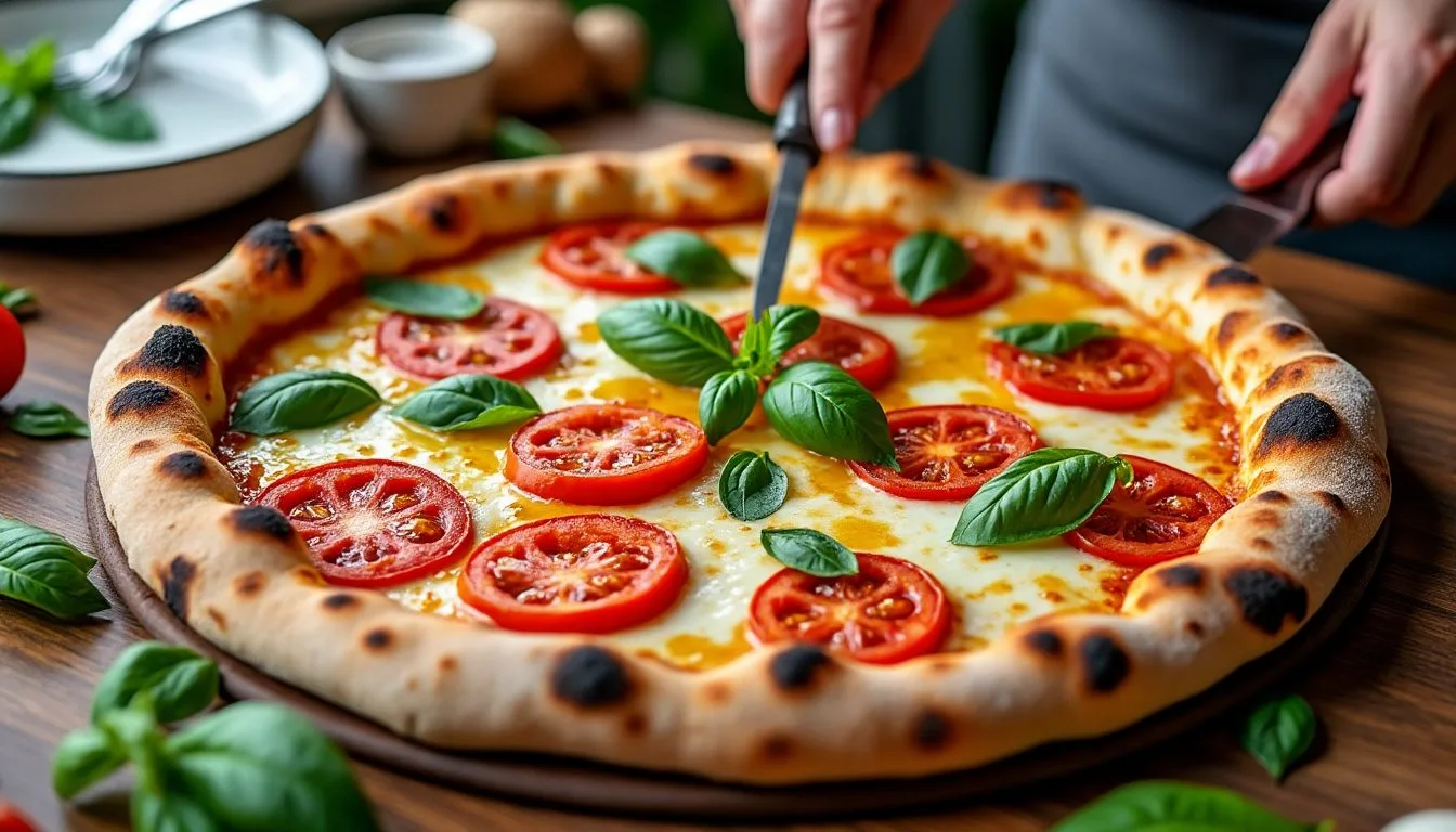 Receta auténtica de pizza napolitana: masa esponjosa, secretos y pasos detallados para una pizza casera perfecta.