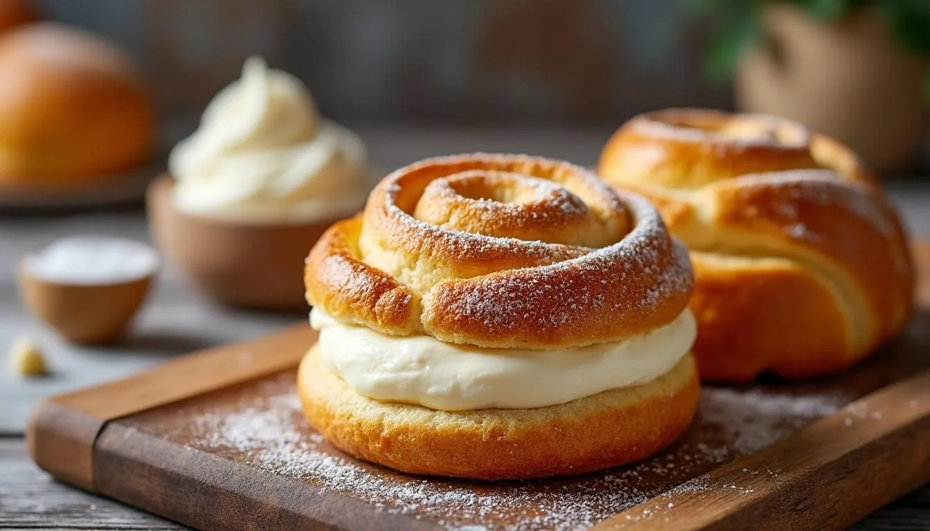 descubre cómo preparar un delicioso new york roll relleno de crema pastelera con esta receta fácil y paso a paso. disfruta de este exquisito postre en casa.