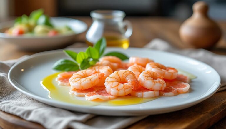 descubre cómo preparar un exquisito carpaccio de gambas con aceite de oliva, una receta fácil, fresca y elegante perfecta para sorprender en cualquier ocasión. ¡ideal como entrante!