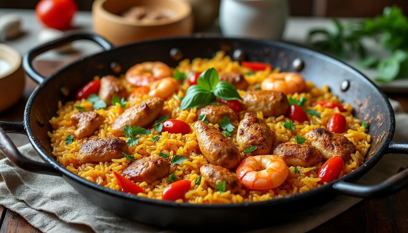 descubre cómo preparar una auténtica paella de carne tradicional valenciana en casa. sigue nuestra receta fácil paso a paso y sorprende a todos con su sabor único.
