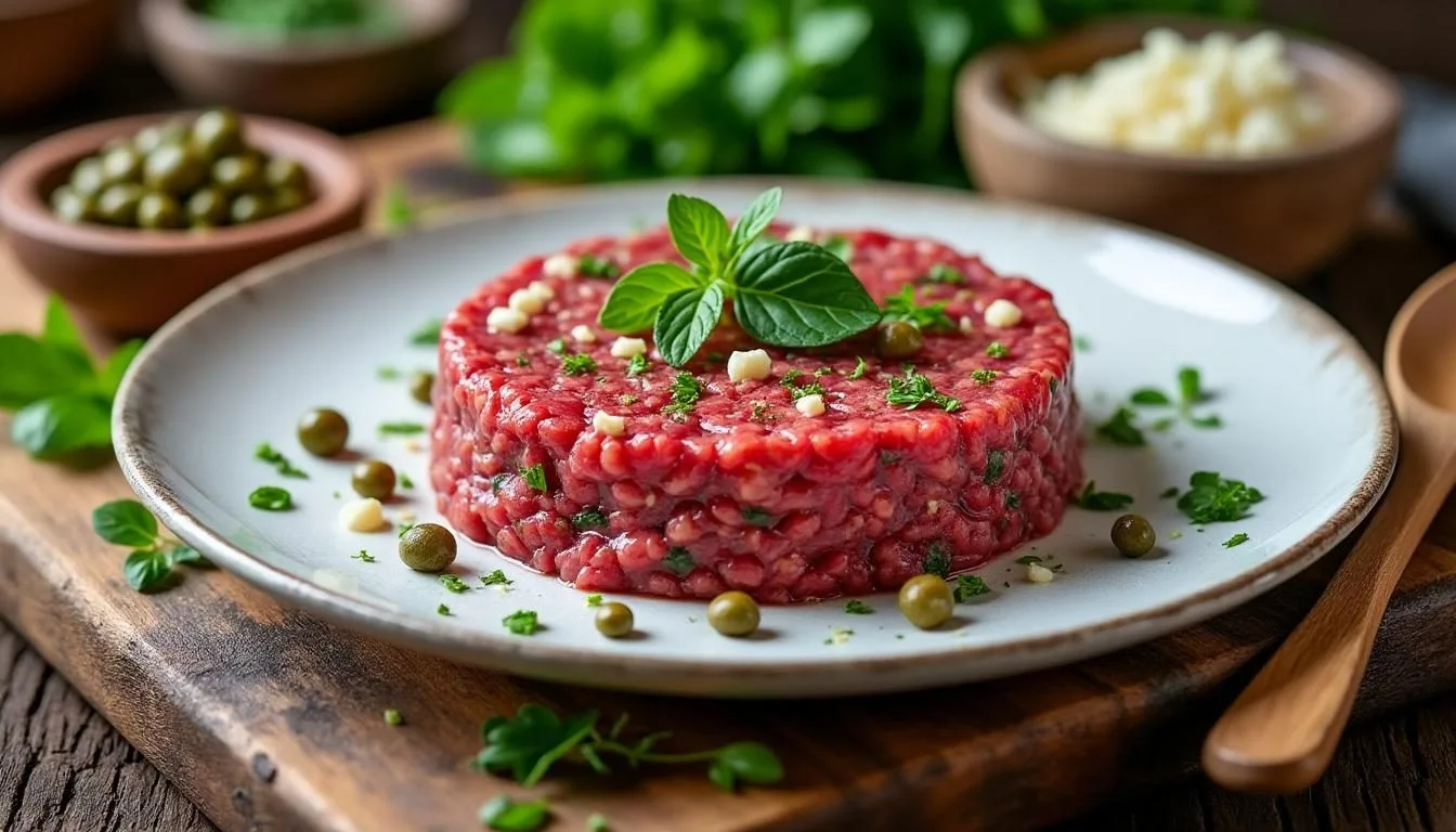descubre cómo preparar un delicioso steak tartar casero al estilo francés con esta receta fácil. sorprende a tus invitados con un plato sofisticado y lleno de sabor, listo en pocos minutos.