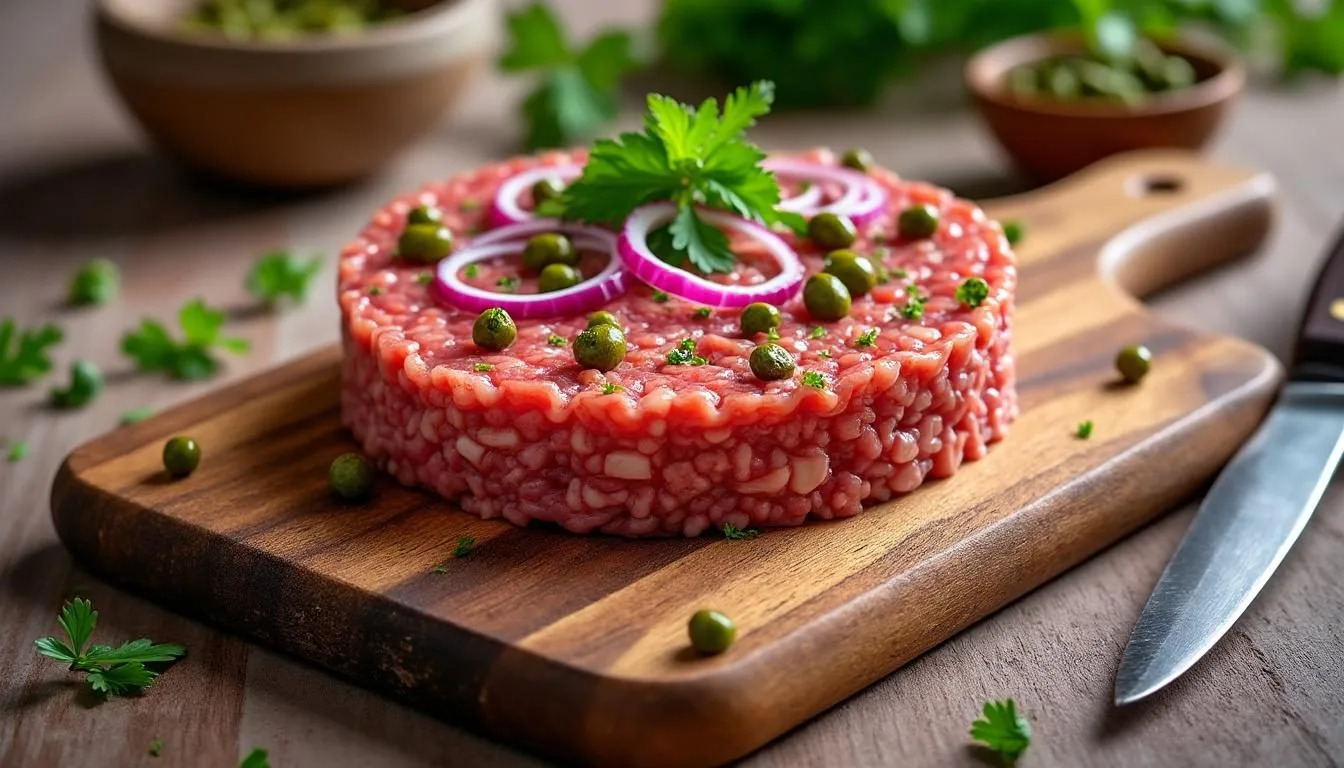 descubre cómo preparar un delicioso tartar de salchichón con esta receta fácil y sorprendente. perfecta para impresionar a tus invitados y disfrutar de un sabor único en pocos minutos.