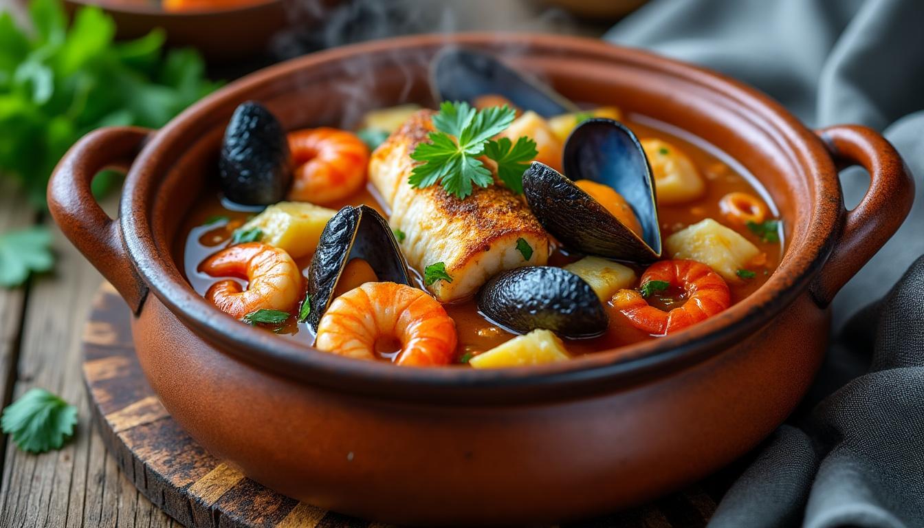descubre cómo preparar una deliciosa caldereta de pescado y marisco casera con esta receta fácil y tradicional. ¡sorprende a tu familia con un plato lleno de sabor y frescura!