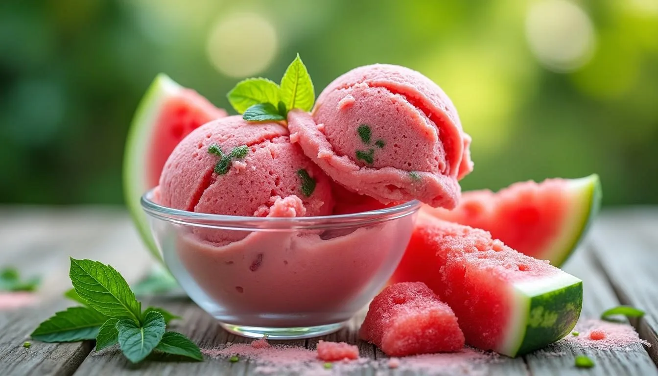 deléitate con esta receta fácil y refrescante de helado de sandía natural, perfecta para disfrutar en los días calurosos con un sabor dulce y saludable.