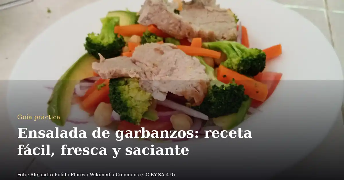Ensalada de garbanzos: receta fácil, fresca y saciante