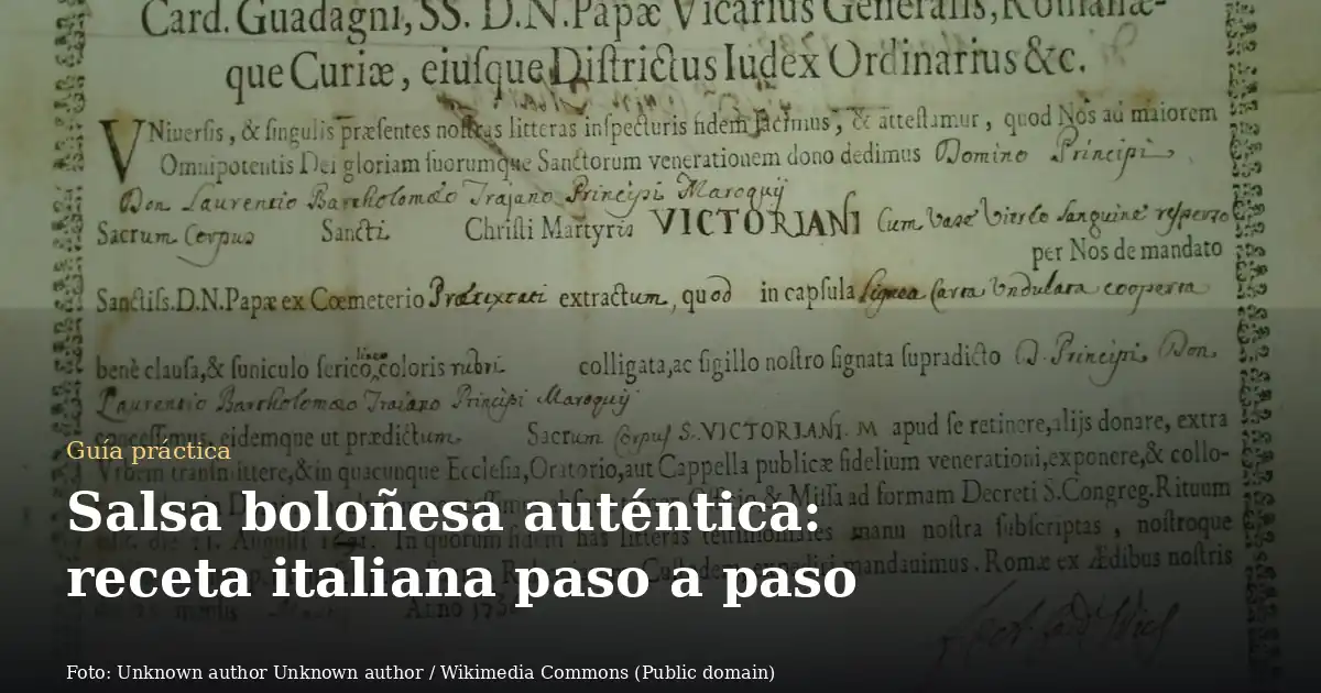 Salsa boloñesa auténtica: receta italiana paso a paso